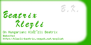 beatrix klezli business card